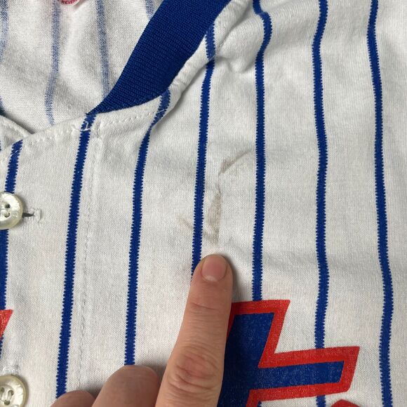 Vintage 80s New York Mets Jersey Men's Large‎ Rawlings Athletic Striped MLB 1017 - Picture 4 of 14